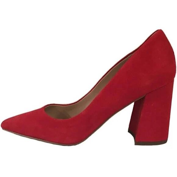 CHARLES by Charles David Pumps NEW $120 Red Faux Suede Pointed Toe Size 8.5 M